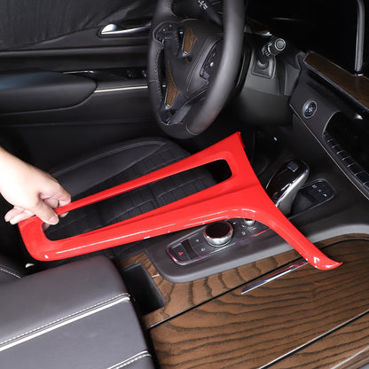 Red ABS Center Control Gear Trim Panel Trim Cover For Cadillac Escalade 21-23 US 3