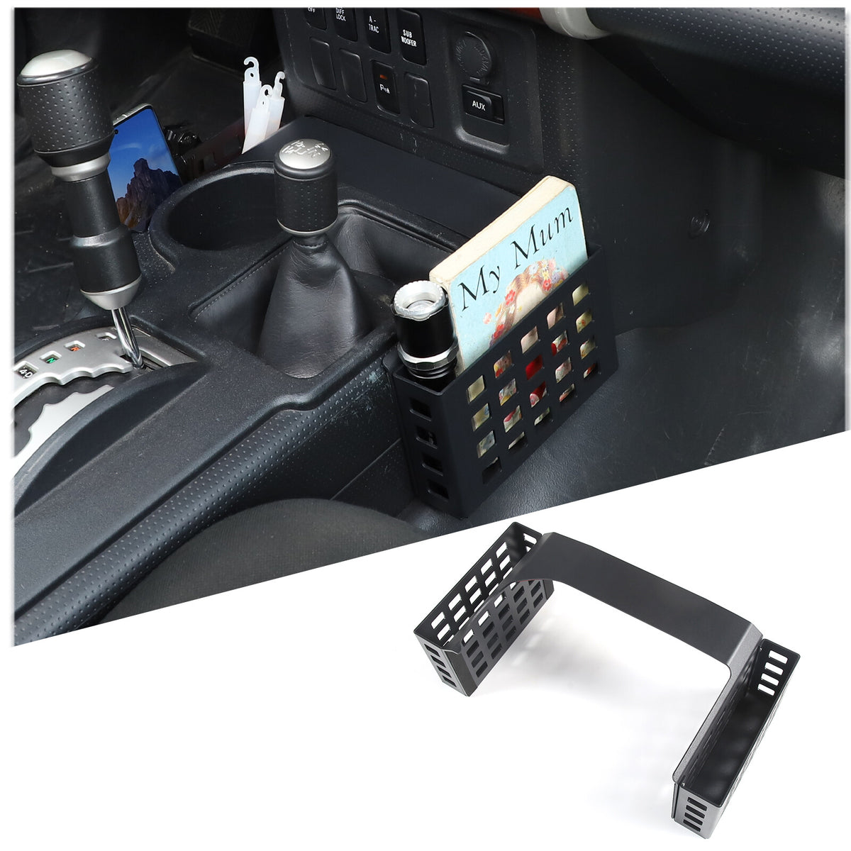 Interior Storage Box Two Baskets Tray Trim Box For Toyota FJ Cruiser 2007-21 4