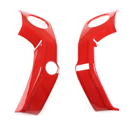 2pcs For Toyota Tundra 14-21 Red ABS Central Control Air Vent Outlet Cover Trim 2