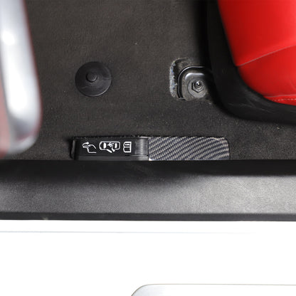 Real Dry Carbon Fiber Emergency Door Lock Switch Trim for Corvette C8 2020+ 13