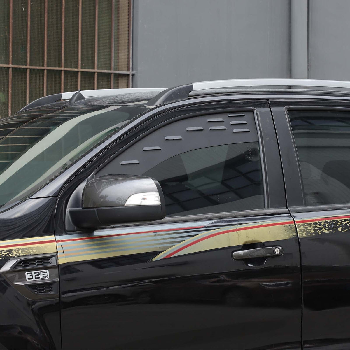 Alloy Front Row Window Vent Louvers Shutter Trim for Ford Ranger T7 T8 2015-2022 21