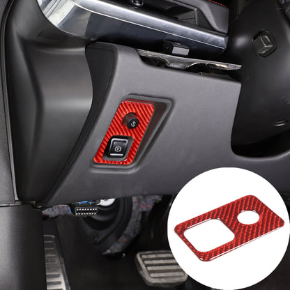 Red Soft Carbon Fiber Interior Decor Trim Kit Cover Set For Corvette C8 20-25 100