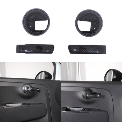 Real Carbon Fiber Interior Door Handle Trim For Fiat 500 Abarth 595 695 2010+ 1
