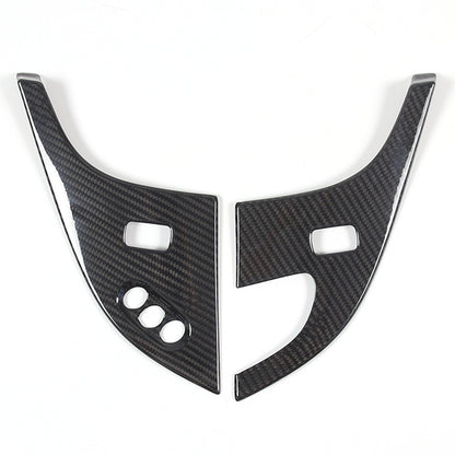 Real Dry Carbon Fiber Interior Door Lock Button Trim Cover For Corvette C6 05-13 11