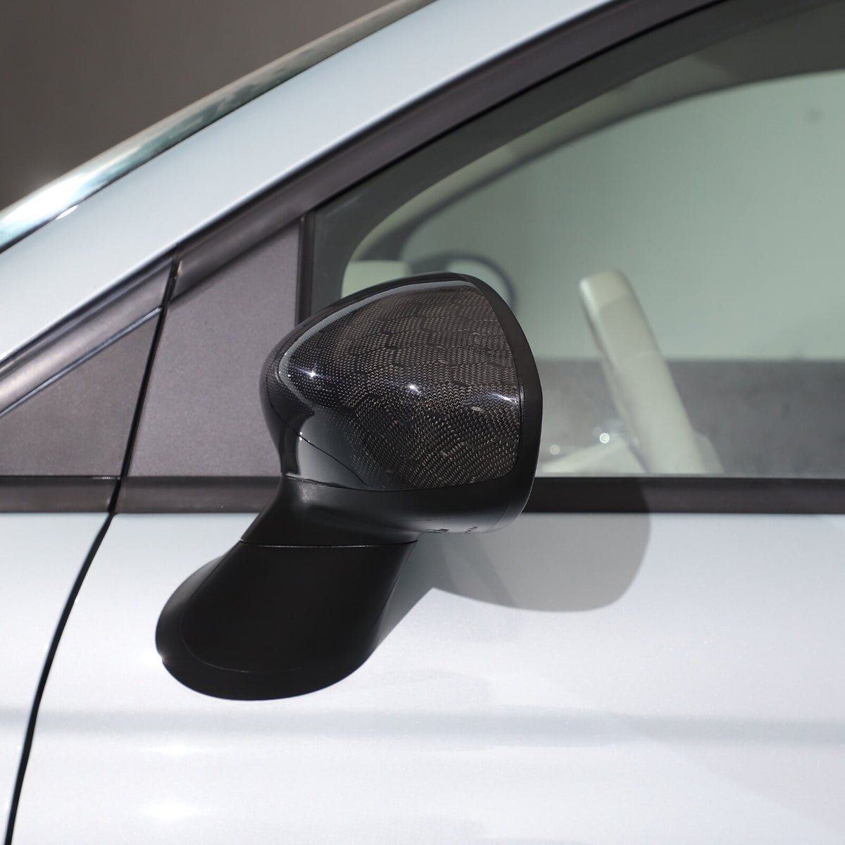 Honeycomb Carbon Fiber Exterior Side Mirror Trim For Fiat 500 Abarth 595 2010+ 22