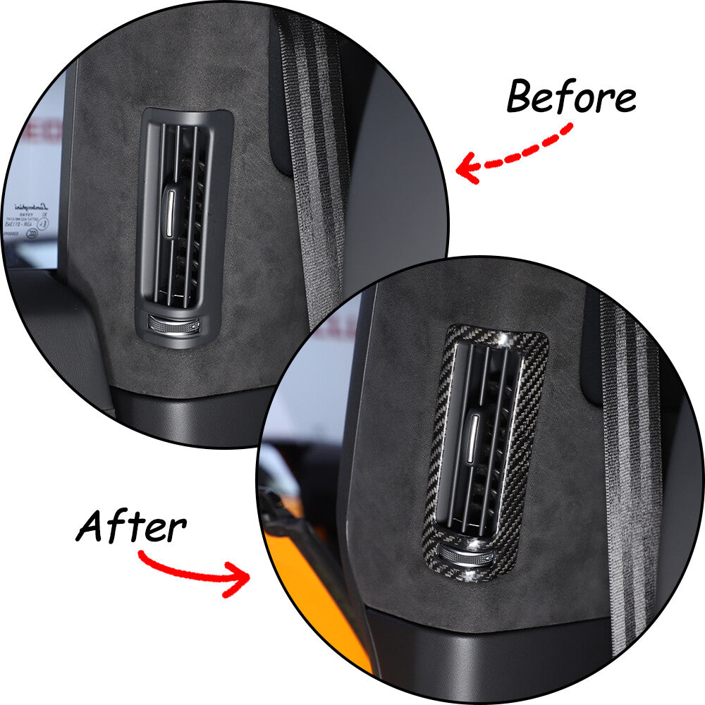 Real Carbon Fiber B Pillar Air Outlet Vent Cover For Lamborghini URUS 18-23 US 7