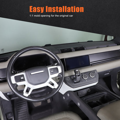 Matte Real Carbon fiber Dashboard wordmark Trim Cover For LR Defender 20-23 US 2