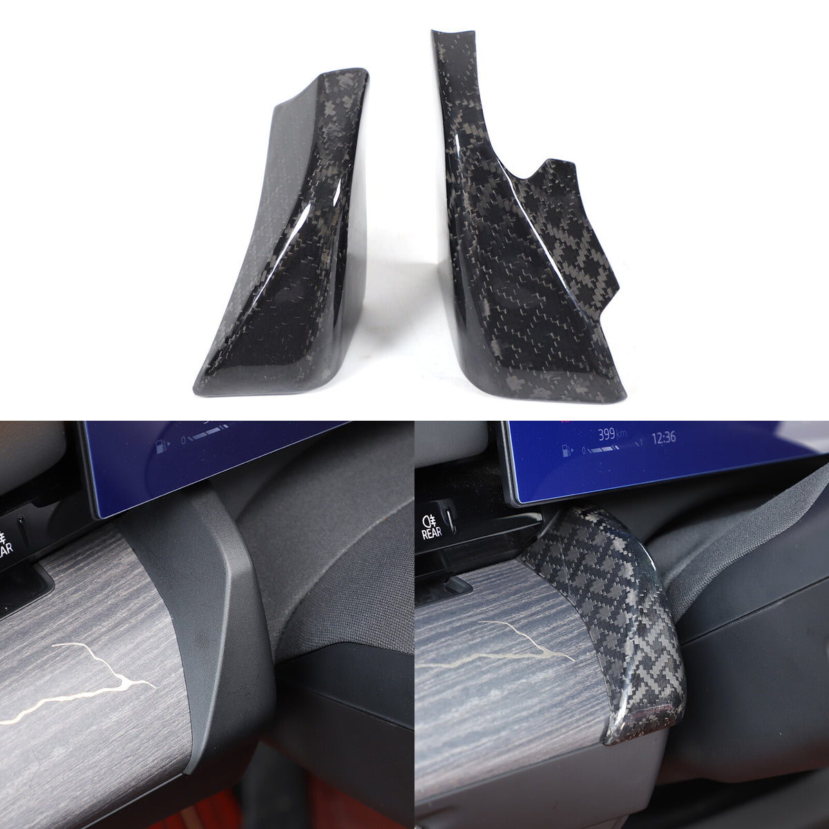 X Real Carbon Fiber Dashboard Console Side Trim For BMW 5 Series G60 2024+ 1