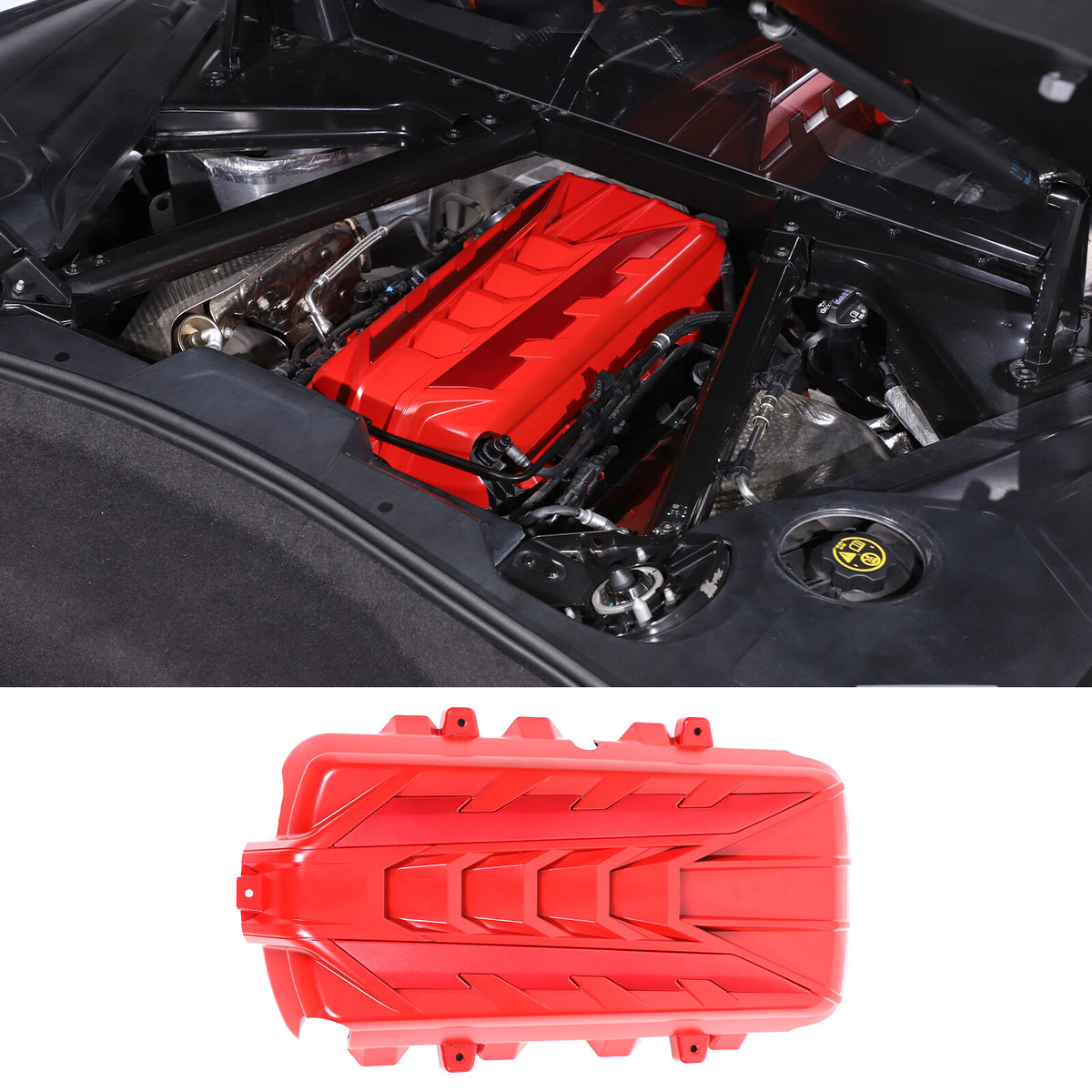 Engine Bay Panel Cover Trim in Edge Blue/Red/Black For Corvette Coupe C8 2020-26 - Styles 1-5 10