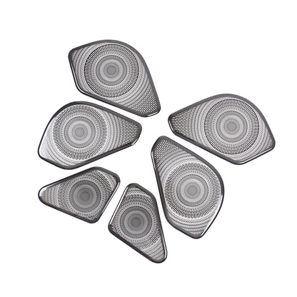 6PCS Black Stainless Door Speaker Trim Cover For LR Range Rover Vogue 2023 15