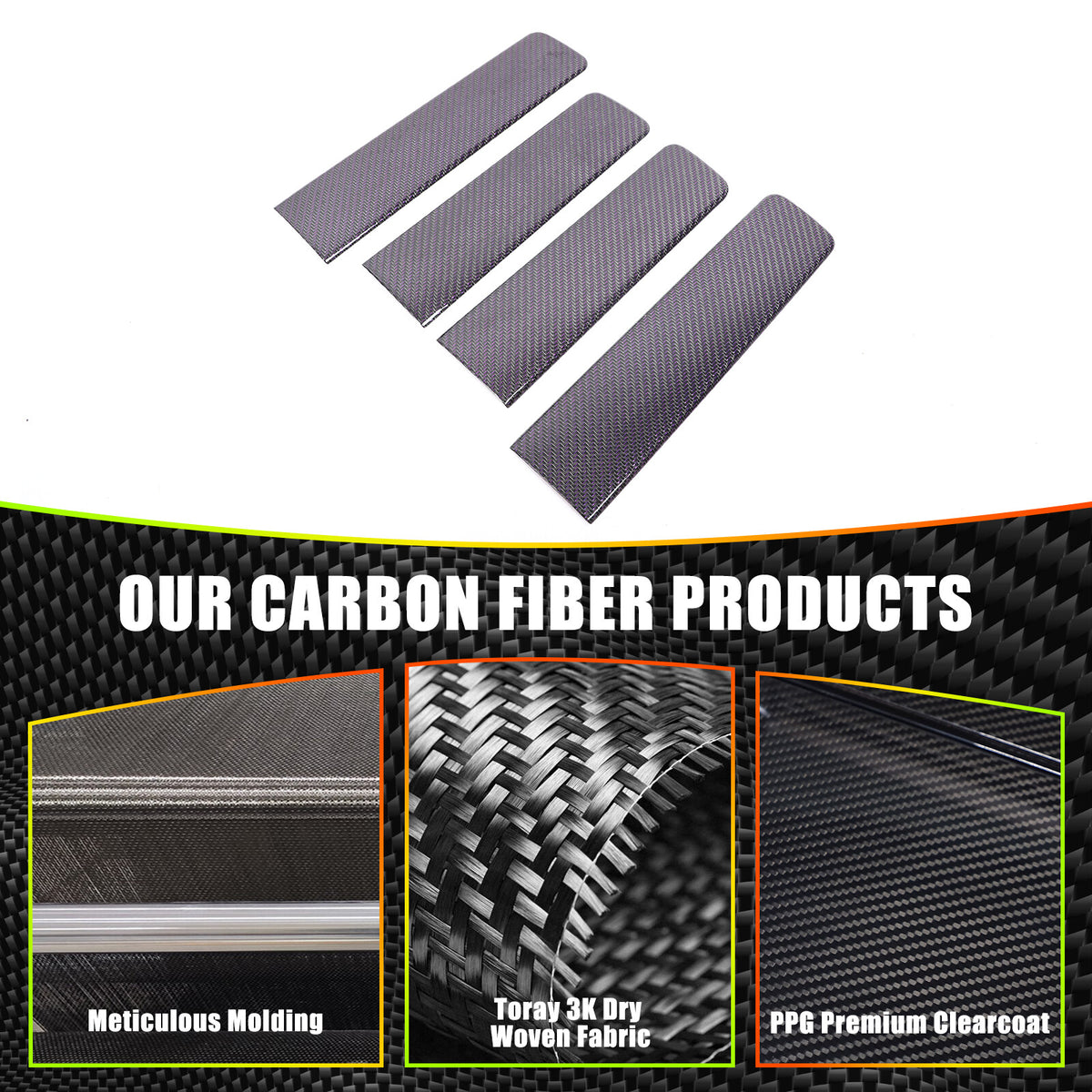 Purple Real Carbon Fiber Interior Door Panel Trim For Benz W463 G550 G63 2019+ 11