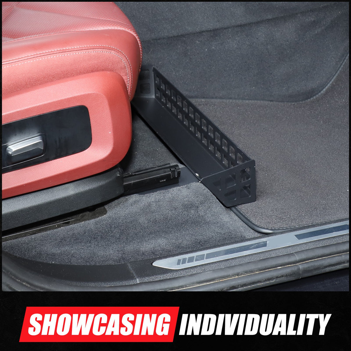 Aluminum Alloy Under-Seat Storage Basket Box Tray For BMW X5 G05 2019+ 12