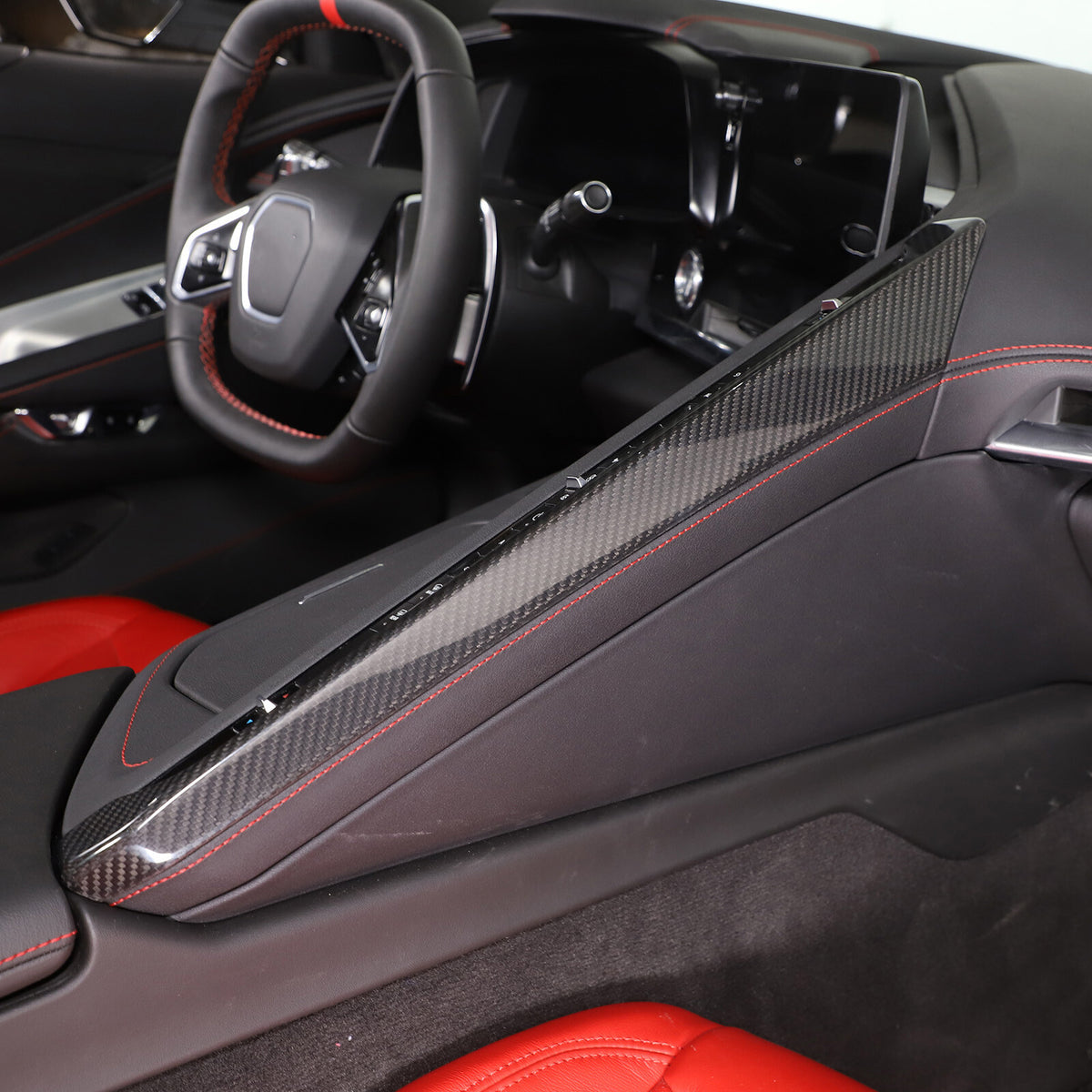 Real Carbon Center Console Passenger Side Trim For Corvette C8 Z51 Z06 Stingray 6