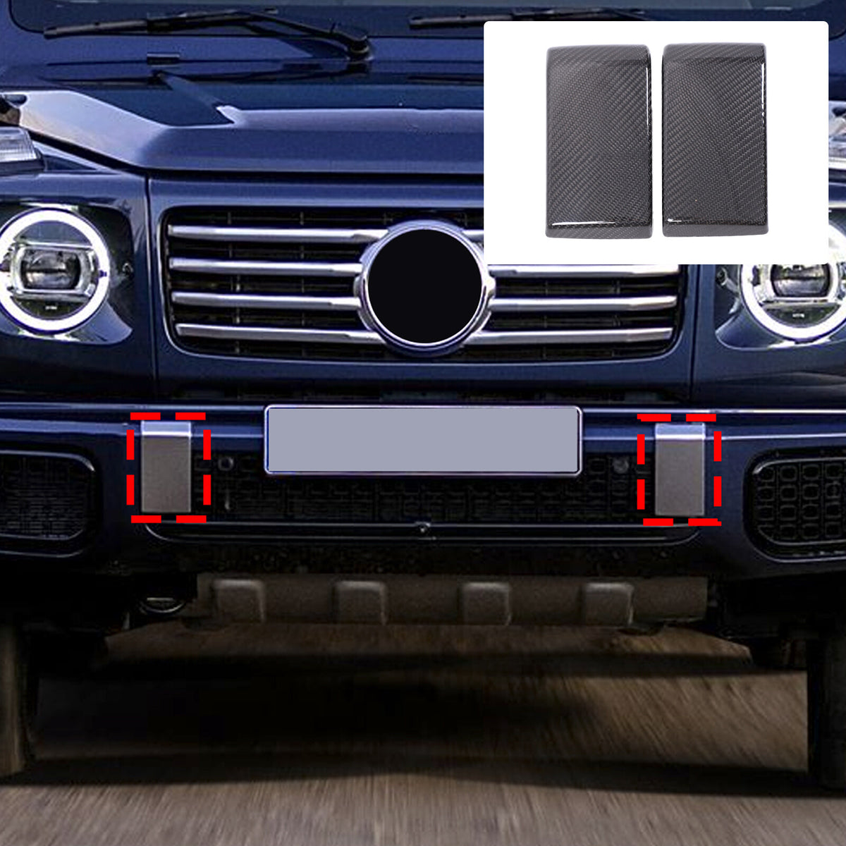Real Carbon Fiber Front Bumper Trim For Benz G-Class G550 G63 W465 2025+ US 18