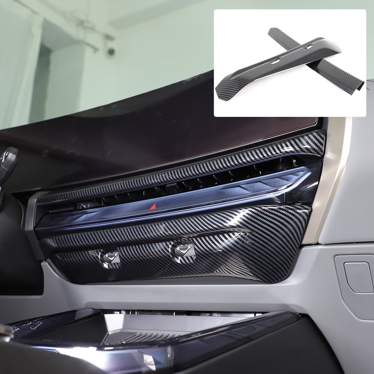 Carbon Fiber ABS Center Console Air Outlet Frame Trim For BMW X3 G45 2025+ 15