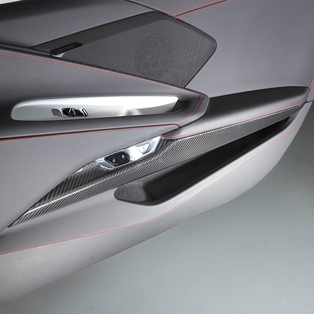 Real Dry Carbon Fiber Full Interior Center Set Trim Kit For Corvette C8 20-25 US - Styles 51-55 35