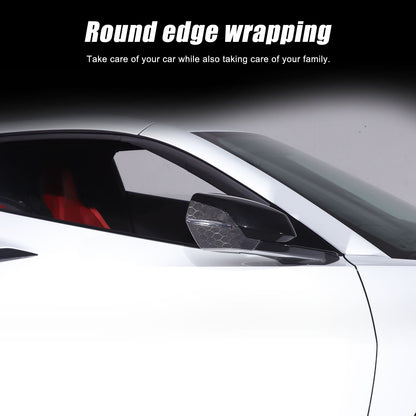 Honeycomb Carbon Fiber Rearview Mirror Base Cover Trim For Corvette C8 2020-2026 22