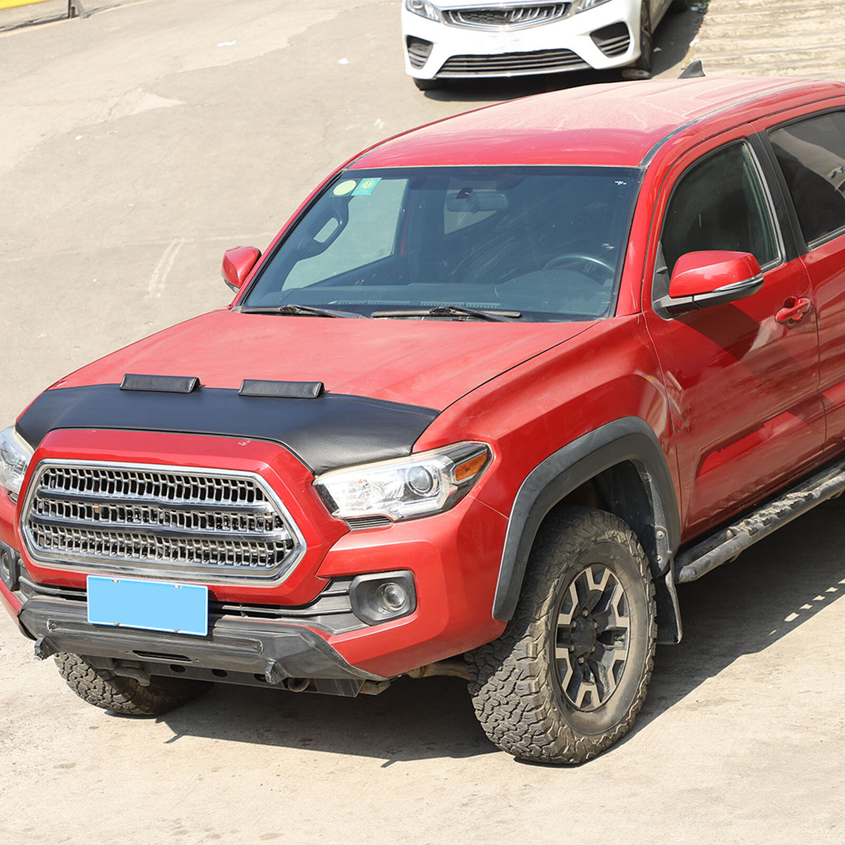 Front PU Leather Hood Cover Protector Bra Trim Cover For Toyota Tacoma 2016-23 9