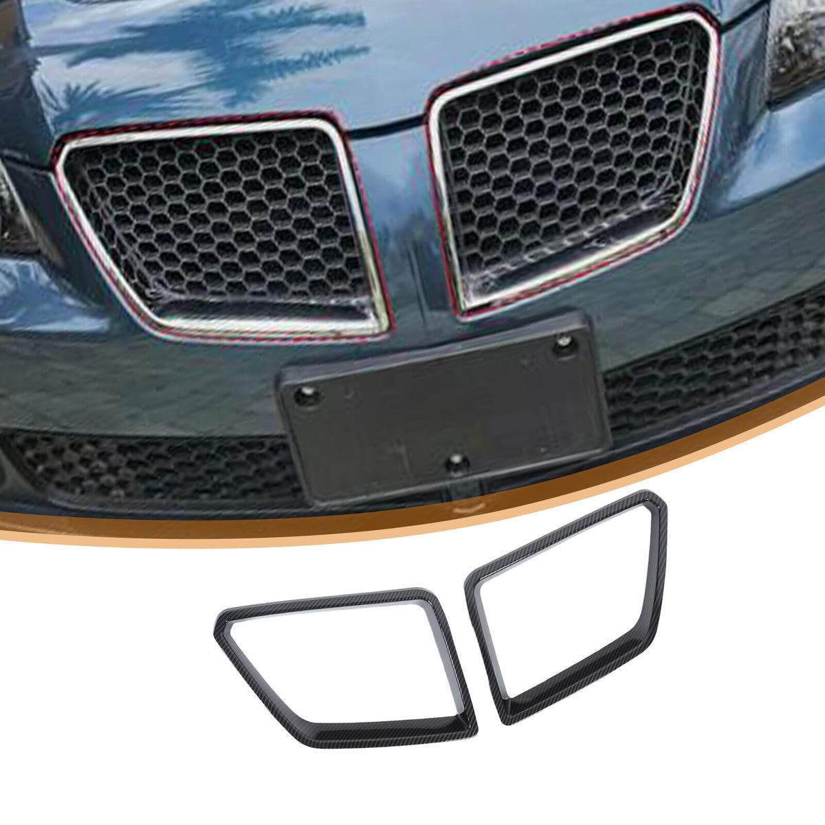ABS Carbon Fiber Exterior front Grille frame Cover Trim For Pontiac G8 08-09 US 4