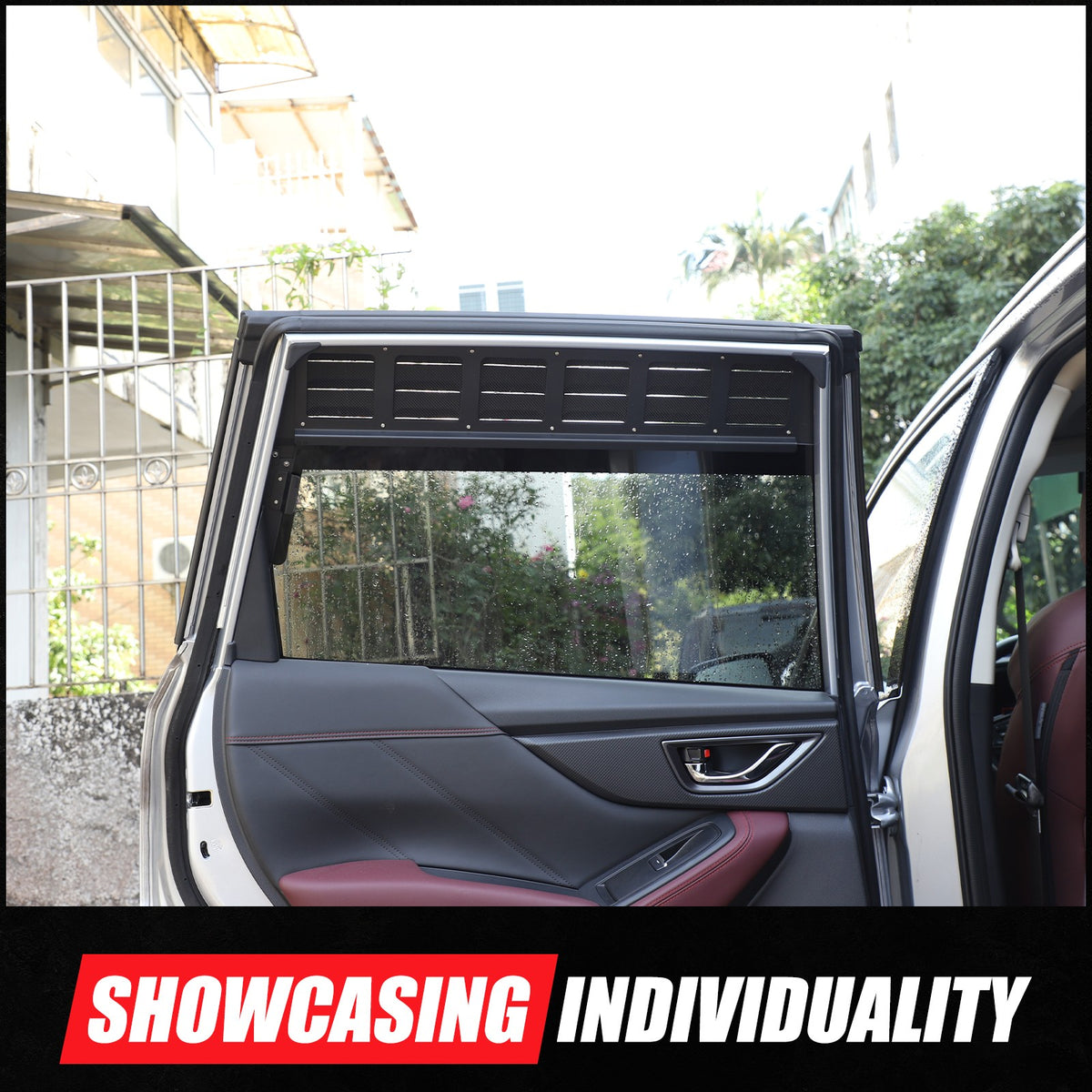 Rear Door Window Louver Air Vent Panel Trim For Subaru Forester SK 2019-2024 15