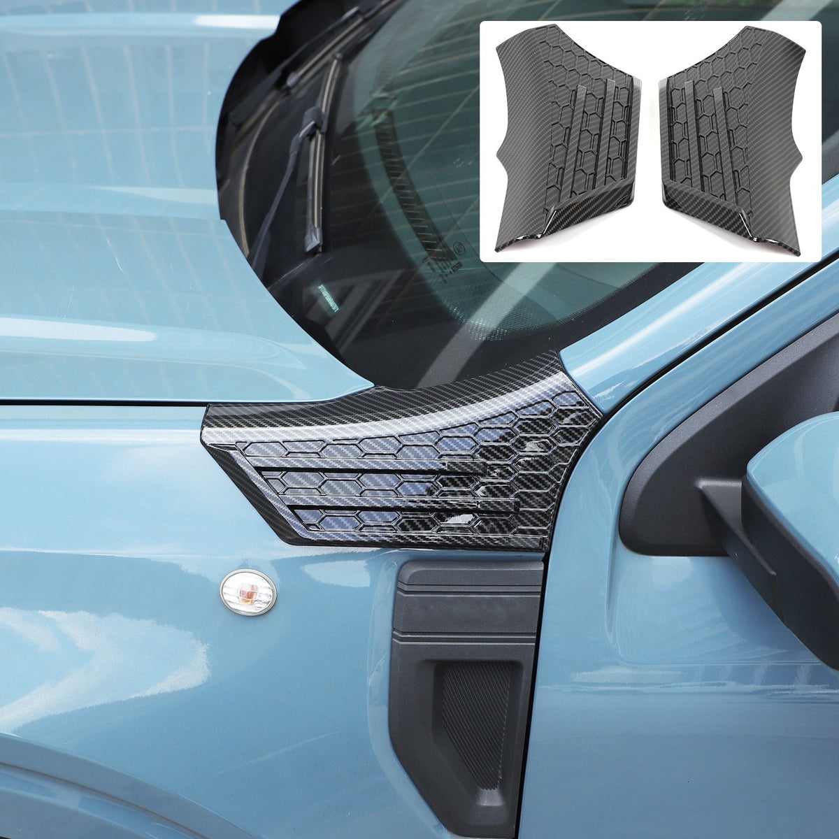 Carbon Fiber ABS Side Fender Upper Trim For Ford Maverick 2022+ US 7