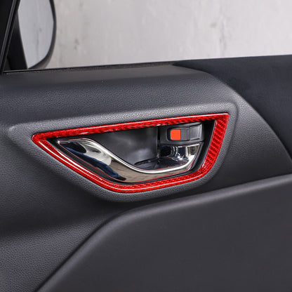 Red Real Carbon Fiber Interior Center Console Trim Set Kit For Subaru BRZ 22+ 25