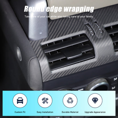 Matte Real Carbon Fiber Rear Air Vent Frame Trim For LR Defender L663 2020-2023 12