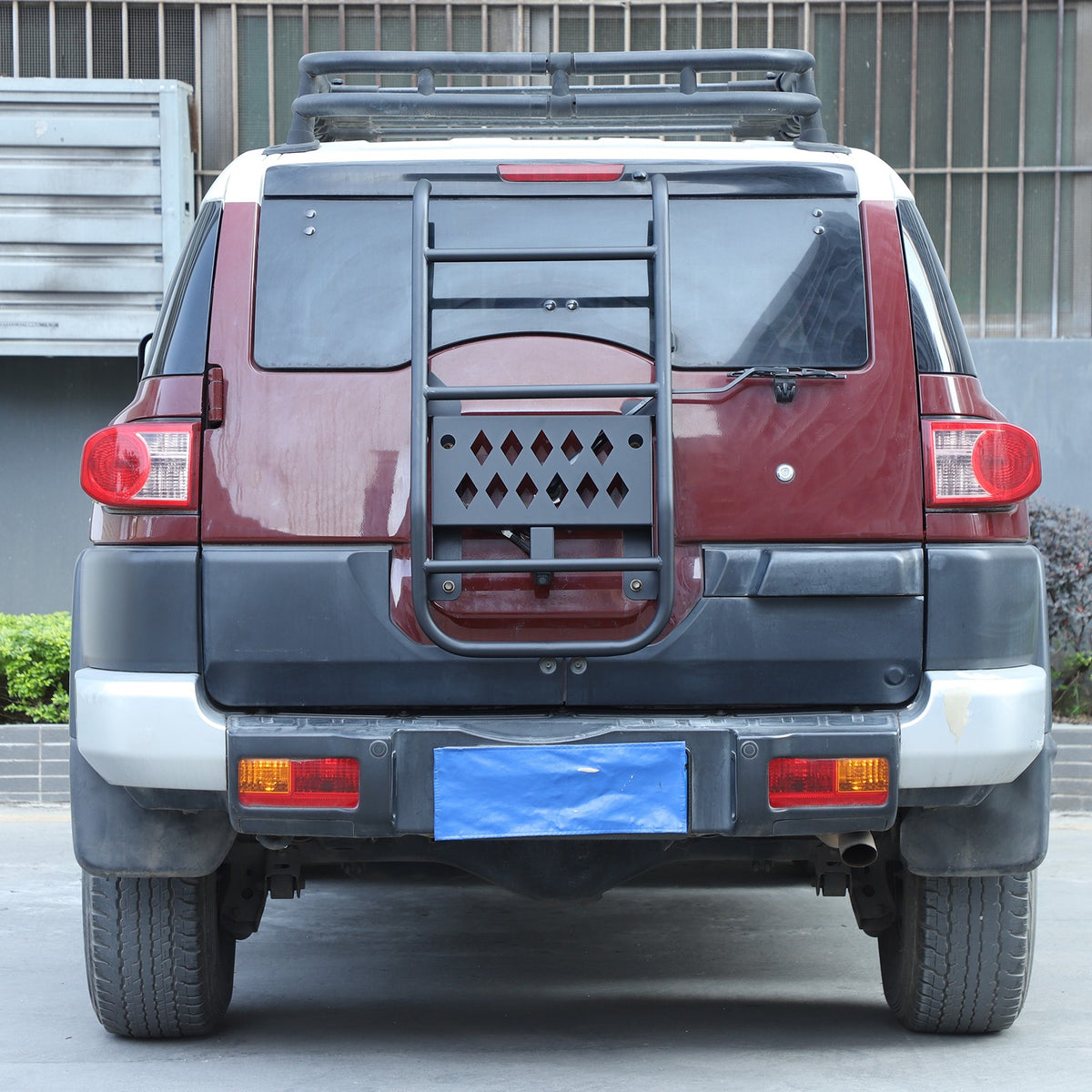 Black Carbon Steel Rear Trunk Middle Tail Ladder For Toyota FJ Cruiser 2007-2021 5