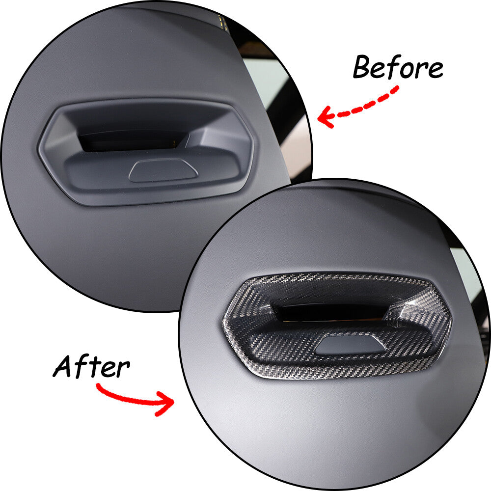 Carbon fiber Seat Headrest Back Hook Cover Trim For Lamborghini URUS 2018-23 5