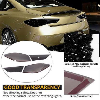 Smoked Black Rear Tail Light Guard Cover Trim Bezel For Infiniti Q60 2016+ US 17