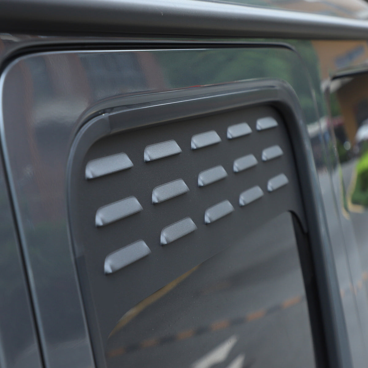 Black Aluminium Alloy Rear Door Window Air Vents Screens For Benz G-class 19-23 10