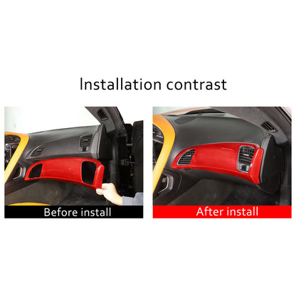 Red Real Carbon Fiber Interior Center Full Trim Set Kit For Corvette C7 2014-19 - Variants 11-13 8