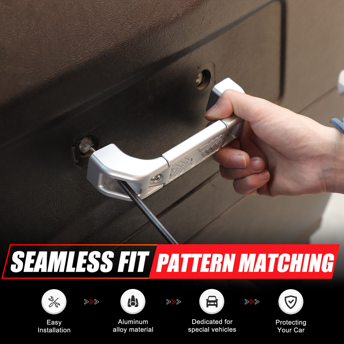Mecha Silver Replacement Interior Door Handle Grab For LR Defender L316 2004-18 19