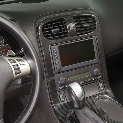 Real Carbon Fiber Interior Full Center Console Trim Set For Corvette C6 2005-13 7