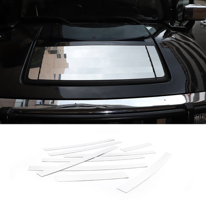 9PCS Steel Hood Engine Air Vent Outlet Cover Trim Fit For Hummer H3 2005-2009 11