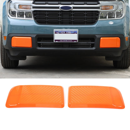 Orange ABS Front Bumper Side Trim Cover For Ford Maverick 2022-2024 US 13