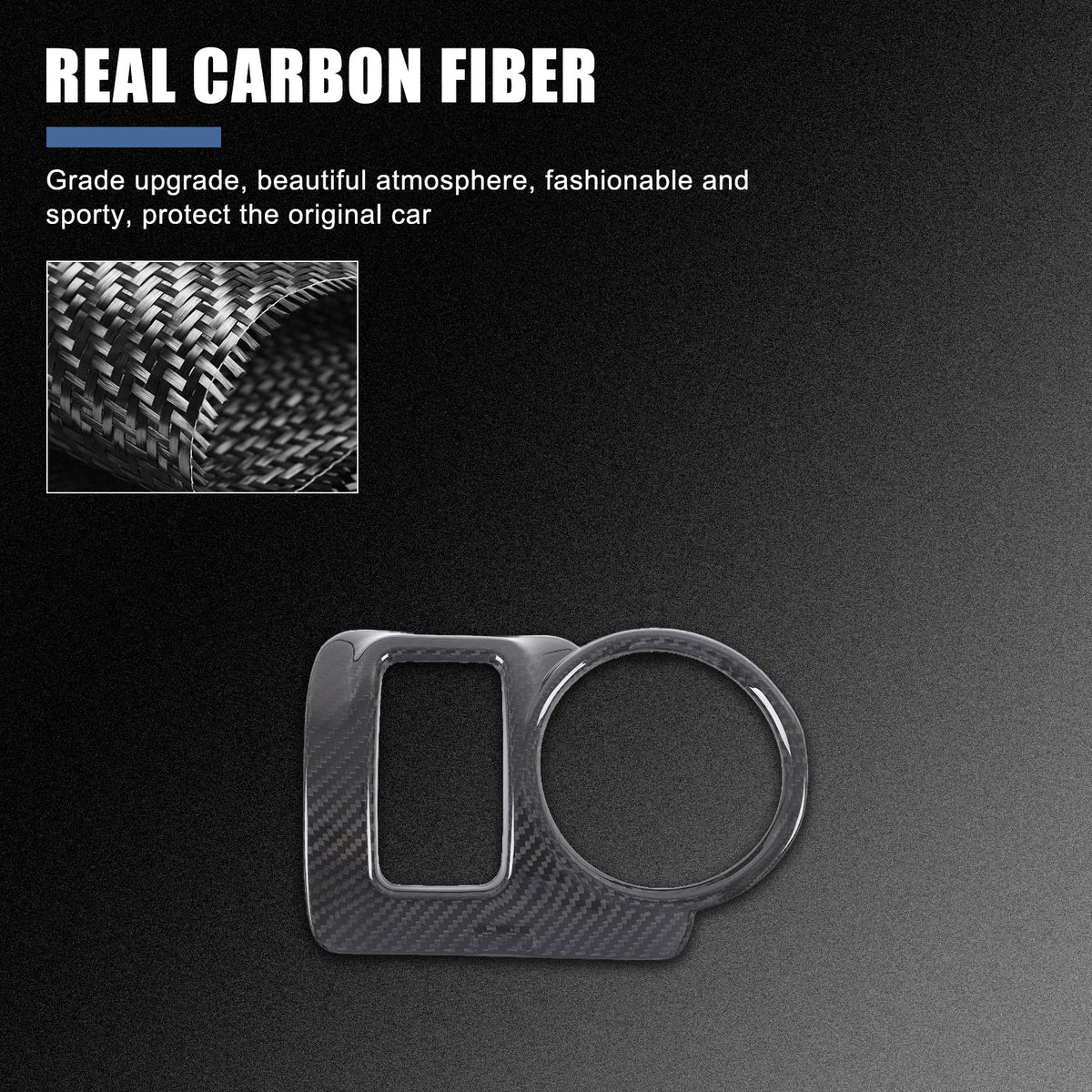 Real Carbon Fiber Center Console Cup Holder Trim For Nissan 370Z Z34 2009-2020 16
