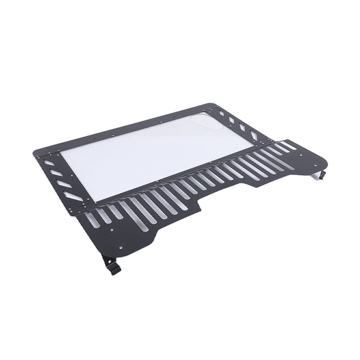Black Aluminum Engine Hood Transparent Panel Cover Trim For Corvette C8 20+ 18