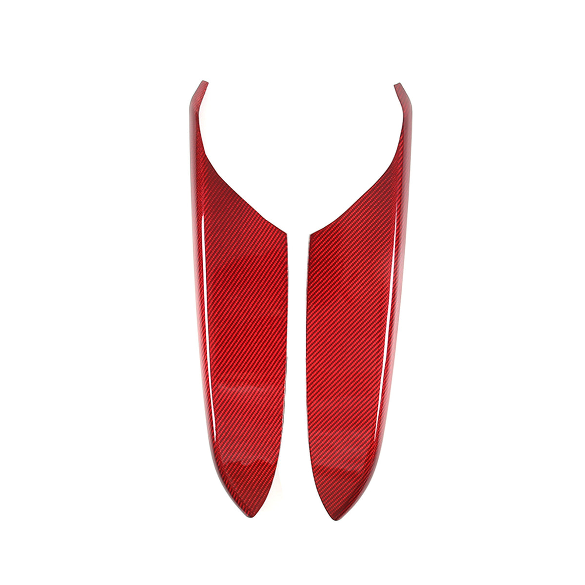 Red Real Carbon Fiber Door Armrest Panel Trim For Corvette C8 Convertible Coupe 13
