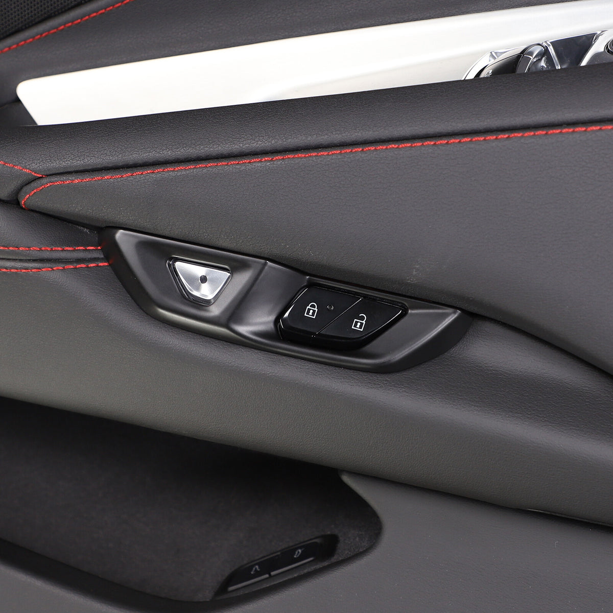 Matte Black ABS Full Interior Set Cover Trim Kit For Corvette C8 2020-25 - Styles 6-10 23