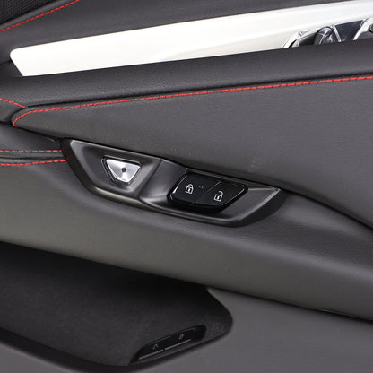 Matte Black ABS Full Interior Set Cover Trim Kit For Corvette C8 2020-25 - Styles 6-10 23