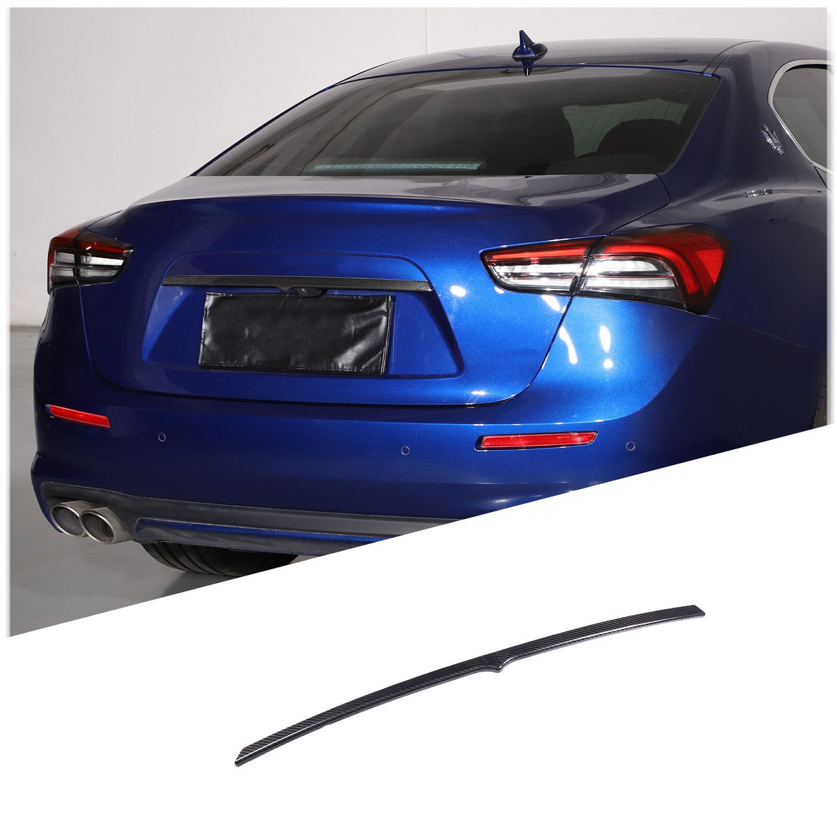 Carbon Fiber Rear Tailgate Trunk Lid Sill Cover Trim For Maserati Ghibli 2014-19 18
