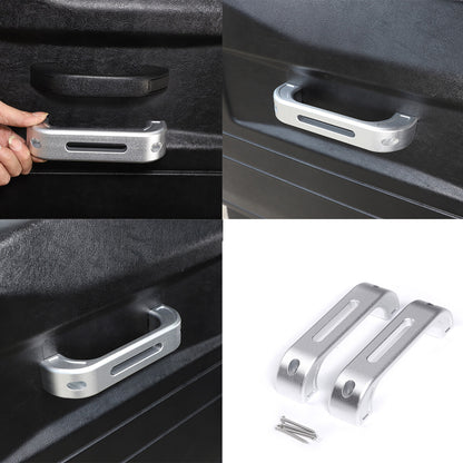 Silver Hollow Inner Door Handle Grab Handle Trim For Land Rover Defender 2004-18 1