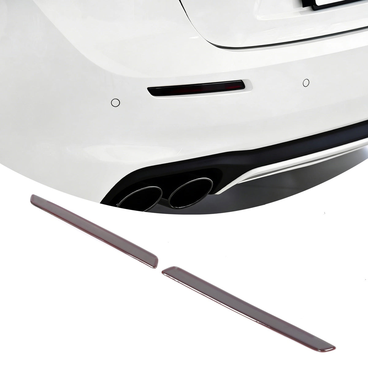 Smoked Black Rear Fog Tail Light Lamp Cover Trim For Maserati Ghibli 18-23 US 12