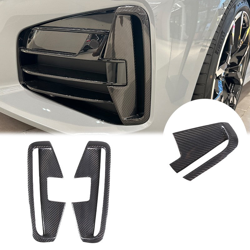 Real Carbon Fiber Front Fog Light Lamp Trim Cover For BMW BMW 4 Series 2022 2