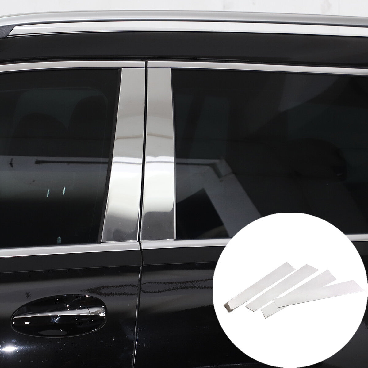 Aluminum Window Pillar Posts Cover For Mercedes Benz GLE GLS X167 2021-24 US 6