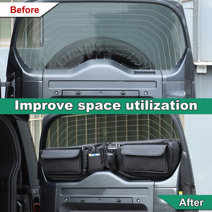 Tailgate Rear Door Window Hanging Storage Bag For LR Defender L663 20+ US 20