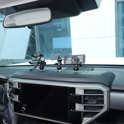 Dashboard mobile phone bracket Holder storage box Tray For Toyota Tundra 2022-26 3