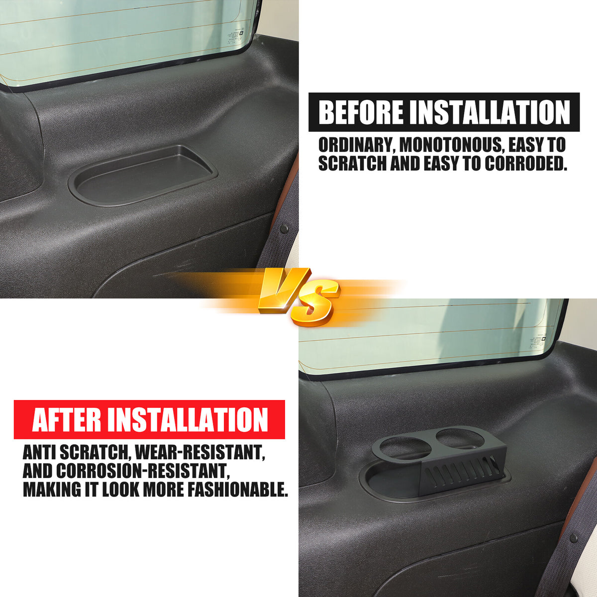 Aluminum Alloy Right Side Rear Cup Holder Trim For Cadillac Escalade 2007-2014 24