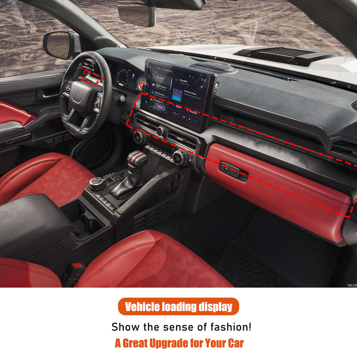 ABS Carbon Fiber Interior Full Set Panel Cover Trim Kit for Toyota Tacoma 24-26 - Styles 1-5 80